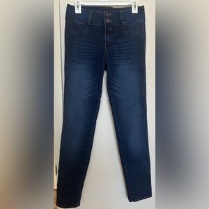Dark Blue Women's Stretch Straight Jeans